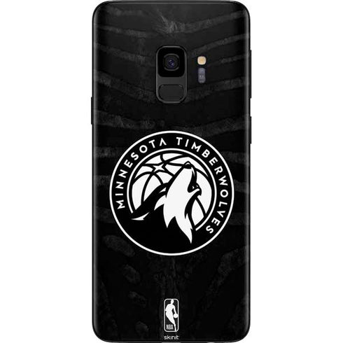 NBA Minnesota Timberwolves Black Animal Print Galaxy S9 Skin